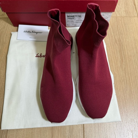 Salvatore Ferragamo Ninette Knit Sock Sneakers Size 8 - Picture 6 of 12